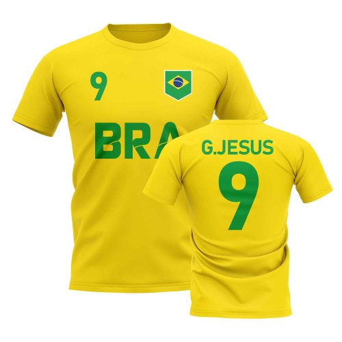 Gabriel Jesus Country Code Hero T-Shirt (Yellow)