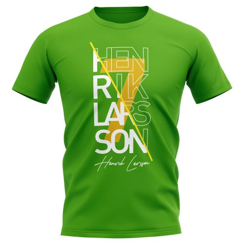 Henrik Larsson Celtic Graphic Signature T-Shirt (Green)