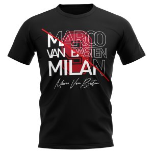 Marco van Basten AC Milan Graphic Signature T-Shirt (Black)