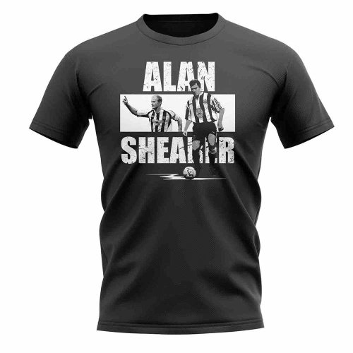 Alan Shearer Player Collage T-Shirt (Black)