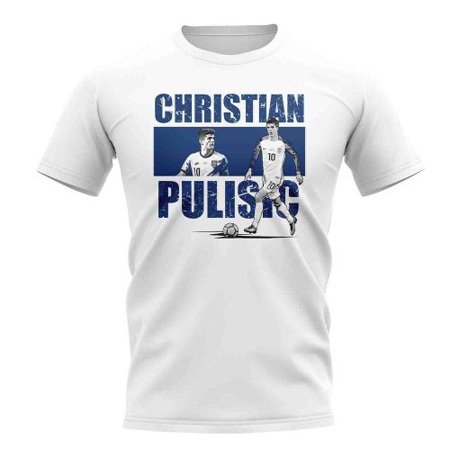 Christian Pulisic Player Collage T-Shirt (White)