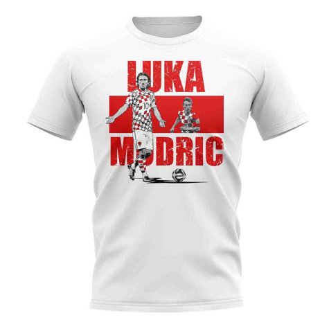 Luka Modric Player Collage T-Shirt (White)