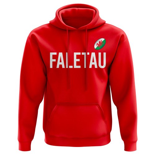 Taulupe Faletau Wales Rugby Hoody (Red)