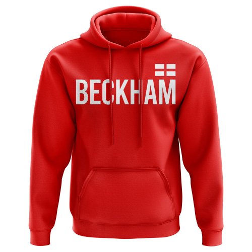 David Beckham England Name Hoody (Red)