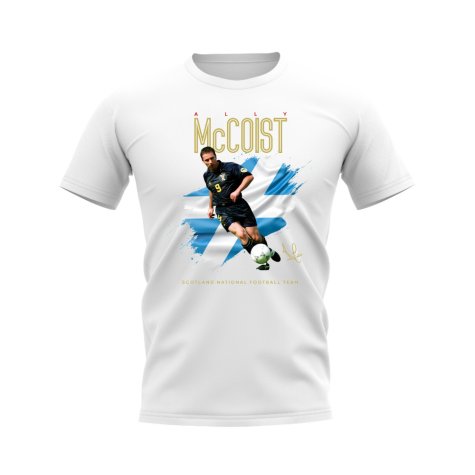 Ally McCoist Scotland Image T-Shirt (White)