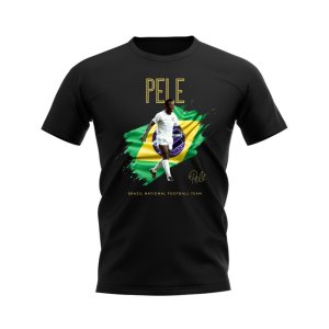 Pele Brazil Image T-Shirt (Black)