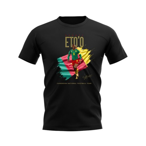 Samuel Eto\'o Cameroon Image T-Shirt (Black)