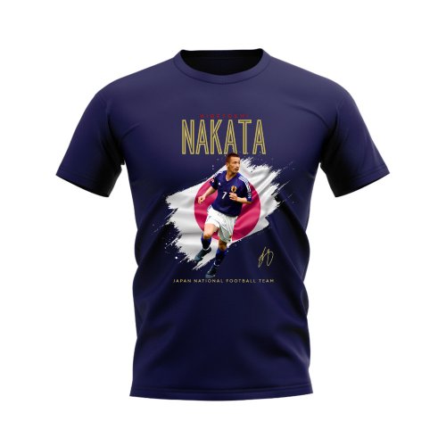 Hidetoshi Nakata Japan Image T-Shirt (Navy)