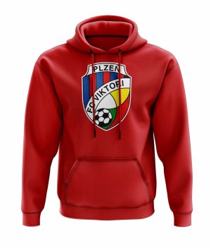 Viktoria Plzen Logo Hoody (Red)