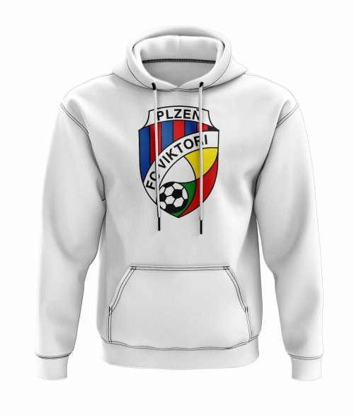 Viktoria Plzen Logo Hoody (White)