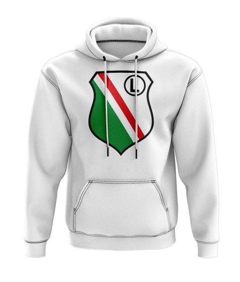 Legia Warsaw Logo Hoody (White)