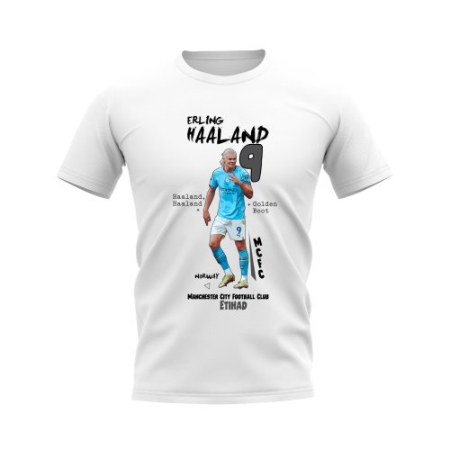 Erling Haaland Manchester City Graphic T-Shirt (White)