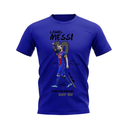 Lionel Messi Barcelona Graphic T-Shirt (Blue)