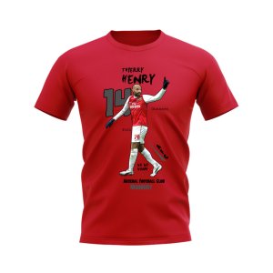 Thierry Henry Arsenal Graphic T-Shirt (Red)