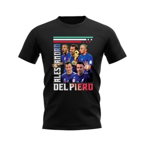 Alessandro Del Piero Italy Bootleg T-Shirt (Black)