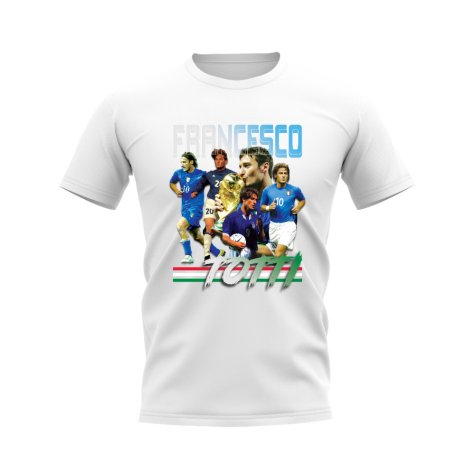 Francesco Totti Italy Bootleg T-Shirt (White)