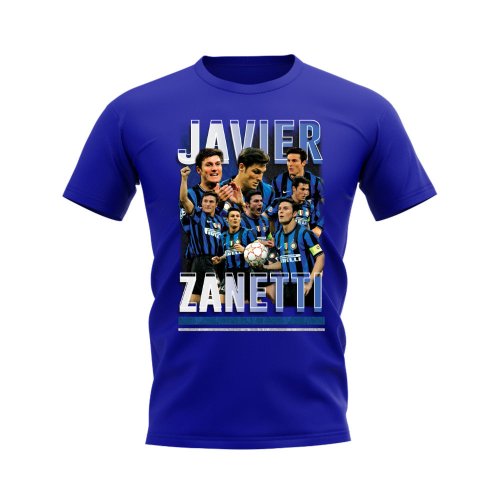 Javier Zanetti Inter Milan Bootleg T-Shirt (Blue)