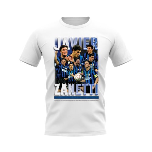 Javier Zanetti Inter Milan Bootleg T-Shirt (White)