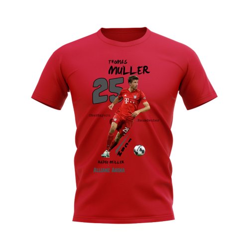 Thomas Muller Bayern Munich Graphic T-Shirt (Red)