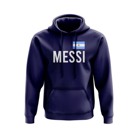 Lionel Messi Argentina Name Hoody (Navy)