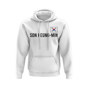 Son Heung Min South Korea Name Hoody (White)