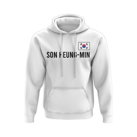 Son Heung Min South Korea Name Hoody (White)