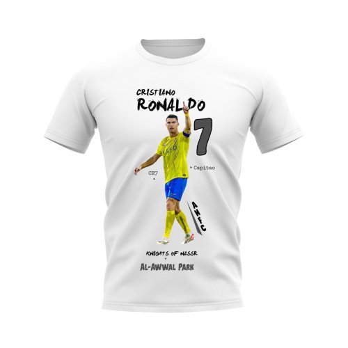 Cristiano Ronaldo Al Nassr Graphic T-Shirt (White)