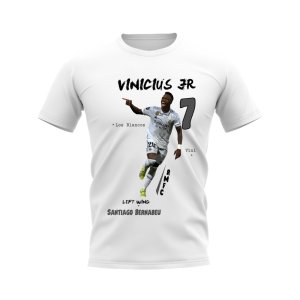 Vinicius Jr Real Madrid Graphic T-Shirt (White) Vinicius Jr Real Madrid Graphic T-Shirt (White)