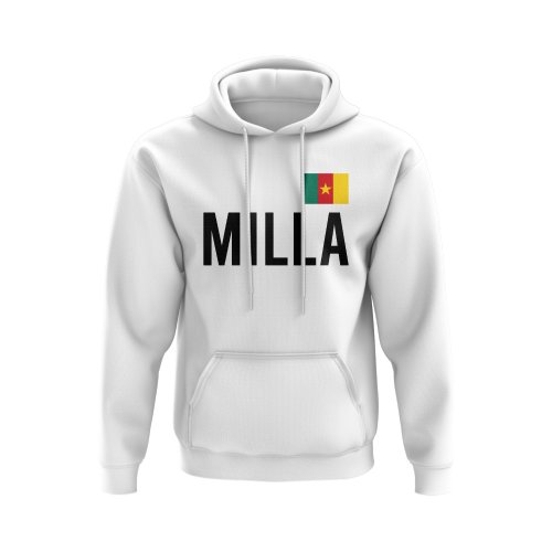 Roger Milla Cameroon Name Hoody (White)