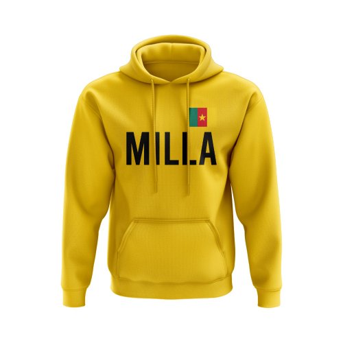 Roger Milla Cameroon Name Hoody (Yellow)