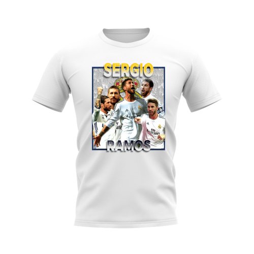 Sergio Ramos Real Madrid Bootleg T-Shirt (White)