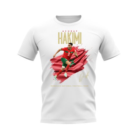 Achraf Hakimi Morocco T-shirt (White)