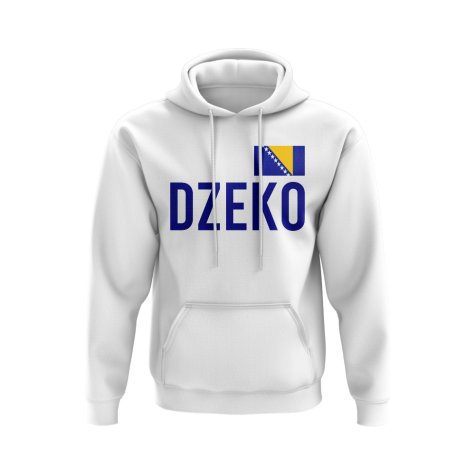 Edin Dzeko Bosnia and Herzegovina Name Hoody (White)