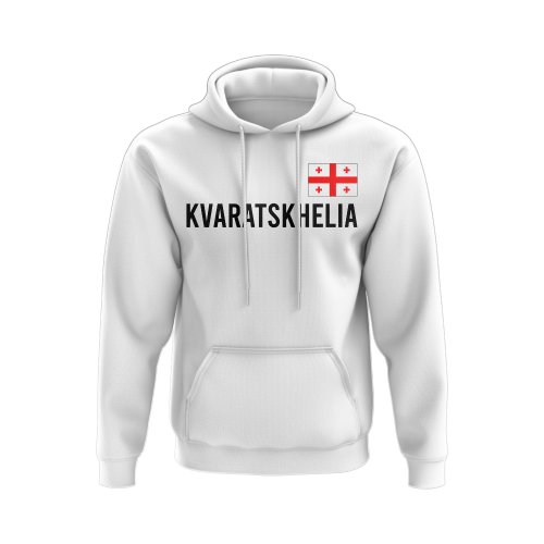 Khvicha Kvaratskhelia Georgia Name Hoody (White)