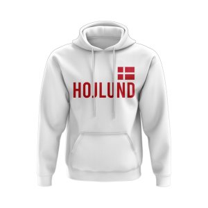 Rasmus Hojlund Denmark Name Hoody (White)