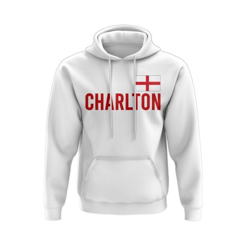 Bobby Charlton England Name Hoody (White)