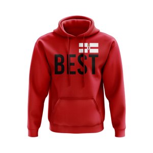 George Best Northern Ireland Name Hoody (Red)