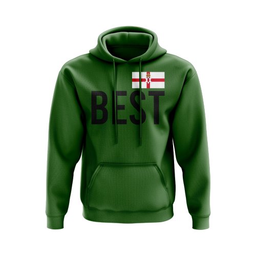 George Best Northern Ireland Name Hoody (Green)