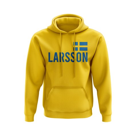 Henrik Larsson Sweden Name Hoody (Yellow)