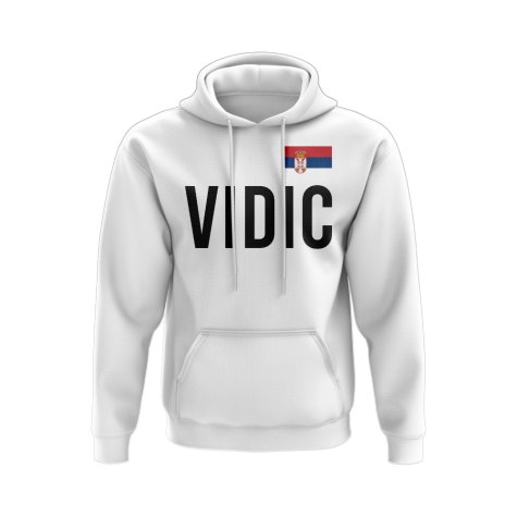 Nemanja Vidic Serbia Name Hoody (White)