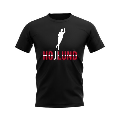 Rasmus Hojlund Denmark Silhouette T-Shirt (Black)