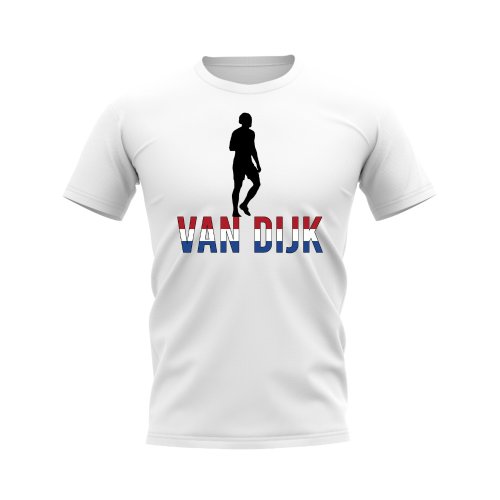 Virgil van Dijk Holland Silhouette T-Shirt (White)