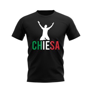 Federico Chiesa Italy Silhouette T-shirt (Black)