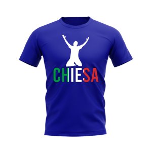 Federico Chiesa Italy Silhouette T-shirt (Royal)