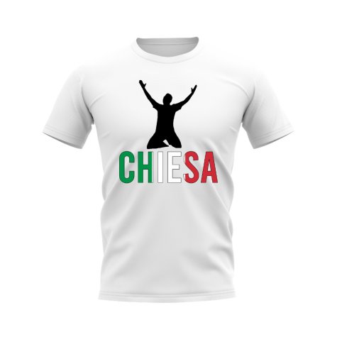 Federico Chiesa Italy Silhouette T-shirt (White)