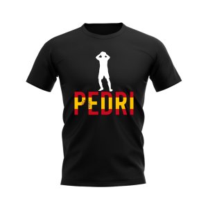 Pedri Spain Silhouette T-shirt (Black)