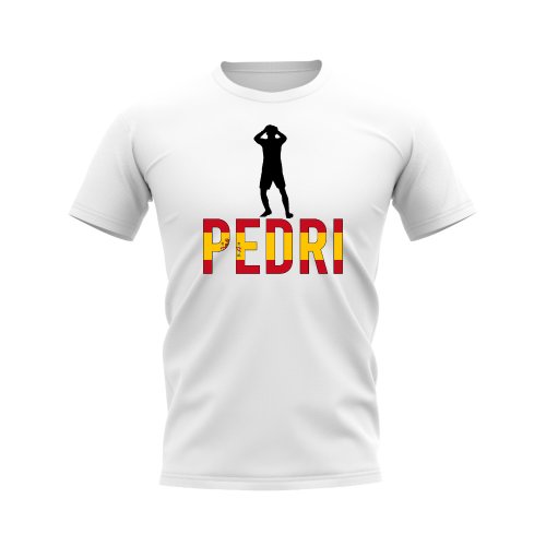 Pedri Spain Silhouette T-shirt (White)