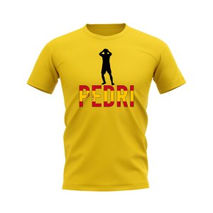 Pedri Spain Silhouette T-shirt (Yellow)