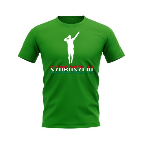 Dominik Szoboszlai Hungary Silhouette T-shirt (Green)