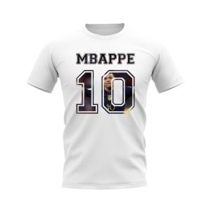 Kylian Mbappe France 10 T-Shirt (White) Kylian Mbappe France 10 T-Shirt (White)